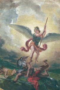 San Miguel luchando contra el dragón (detalle)