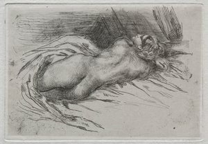 Estudio de una mujer vista desde atrás, 1833 de Ferdinand Victor Eugene Delacroix
