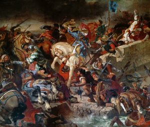 La Batalla de Taillebourg, 21 de julio de 1242 de Ferdinand Victor Eugene Delacroix