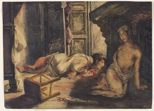 La novia de Lammermoor, c.1826 (acuarela y gouache sobre grafito sobre papel de estraza) de Ferdinand Victor Eugene Delacroix