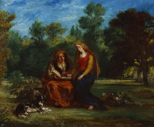 La educación de la Virgen, 1852 de Ferdinand Victor Eugene Delacroix