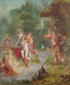 Las cuatro estaciones, verano: Diana y Acteón, 1862 de Ferdinand Victor Eugene Delacroix