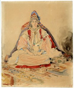 El matrimonio judío de Tánger. Acuarela de Eugene Delacroix de Ferdinand Victor Eugene Delacroix