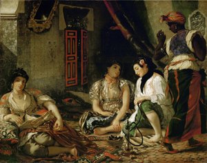 Las mujeres de Argel en su apartamento de Ferdinand Victor Eugene Delacroix