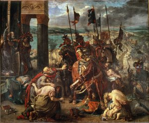 La captura de Constantinopla por los cruzados el 12/04/1204 de Ferdinand Victor Eugene Delacroix