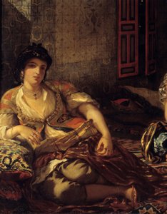 Las mujeres de Argel en su apartamento (detalle). Pintura de Eugène Delacroix (1798-1863) 1834 París, Museo del Louvre de Ferdinand Victor Eugene Delacroix