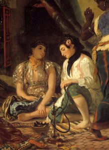 Las mujeres de Argel en su apartamento (detalle) de Ferdinand Victor Eugene Delacroix