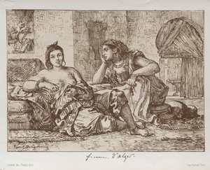 Mujeres de Argel, 1833 de Ferdinand Victor Eugene Delacroix