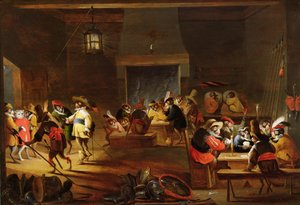 Monos en una taberna de Ferdinand van Kessel