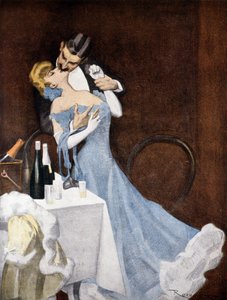 Pareja lánguida en encaje - dibujo, Alemania
