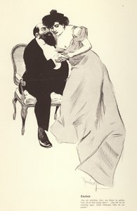 Hombre con su amante (litografía)