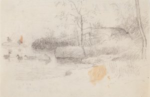Paisaje con patos de Ferdinand von Wright
