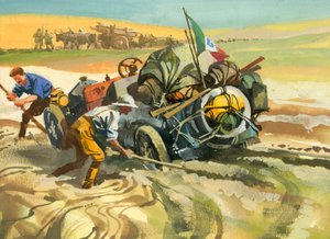 Carrera de diez mil millas (gouache sobre papel)