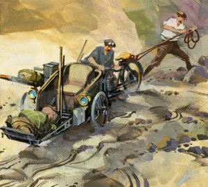 Carrera de diez mil millas (gouache sobre papel)
