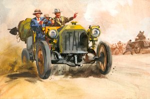 Carrera de diez mil millas (gouache sobre papel)