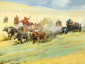 Carrera de diez mil millas (gouache sobre papel)