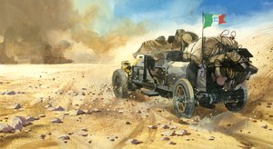 Carrera de diez mil millas (gouache sobre papel)
