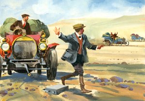 Carrera de diez mil millas (gouache sobre papel) de Ferdinando Tacconi