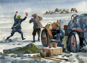 Carrera de diez mil millas (gouache sobre papel)