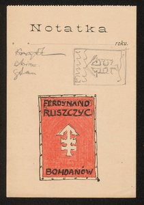 Exlibris Ferdynanda Ruszczyca - Entwurf de Ferdynand Ruszczyc