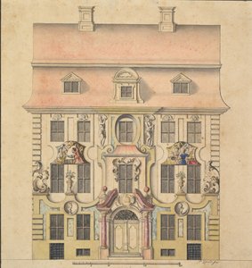 Diseño arquitectónico para una fachada, 1739-69 de Ferenc Speth