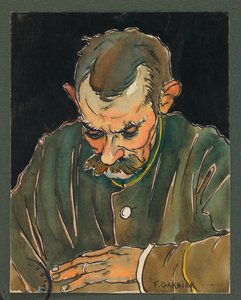 Phongeron lee la carta de su mujer, Gustrow de Fernand Barbier