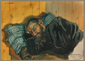 Retrato de Lavissiere durmiendo la siesta, Gustrow de Fernand Barbier