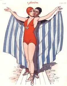 Portada de "Le Sourire", julio de 1929 (litografía en color) de Fernand Couderc