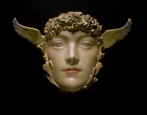 Una máscara, c.1897 de Fernand Khnopff