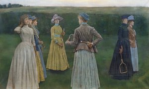 Memorias (Tenis en césped) de Fernand Khnopff