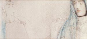 Estudio para El Secreto, c.1902 de Fernand Khnopff