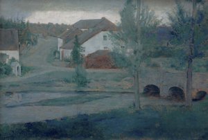 La entrada al pueblo, 1885 de Fernand Khnopff