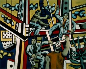 Los obreros de la construcción de Fernand Leger