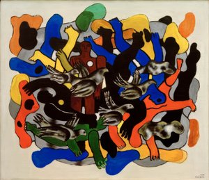 Buzos con aves de Fernand Leger