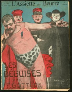 Portada de “” "L’Assiette au Beurre”””, número 209, Satírica en color de Fernand Louis Gottlob