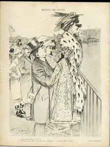 Ilustración de Gottlob (1873-1935) en Le Lire, 21/12/07 - Resultados de carreras - Amor, Hippismo, Moda, Vida de ricos - Mujer de Fernand Louis Gottlob