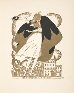 Bourrasque, de una Colección de Placas de Moda, 1920 (impresión pochoir) de Fernand Siméon