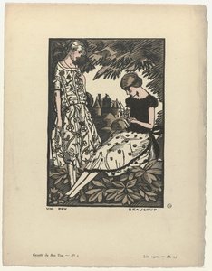 Gazette du Bon Ton, 1920 - No. 5, Pl. 34: Un poco demasiado de Fernand Siméon