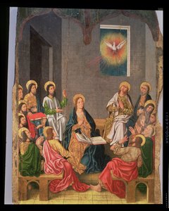 El Pentecostés (óleo sobre tabla) de Fernando (workshop of) Gallego