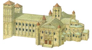 Catedral románica de Santiago de Compostela. Reconstrucción. España