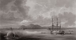 Vista de Río de Manila (litografía)