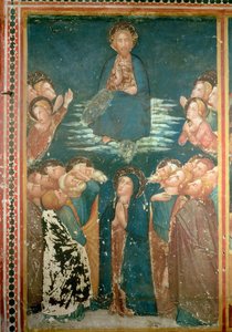 La Ascensión de Cristo rodeado de los Apóstoles y la Virgen María (fresco)