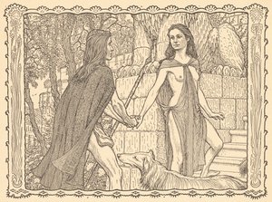 Begegnung, lámina 8, de la carpeta "Lebenszeichen", publicada en 1908 en Berlín por Fritz Heyder Verlag
