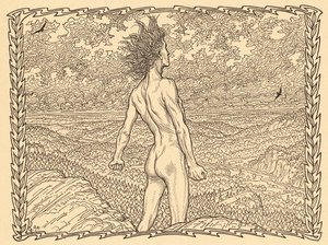 Sturmgebet, lámina 11, de la carpeta "Lebenszeichen", publicada en 1908 en Berlín por Fritz Heyder Verlag