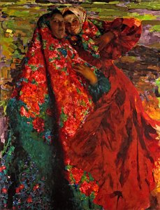 Mujeres campesinas, 1905 de Filipp Andreevic Maljavin