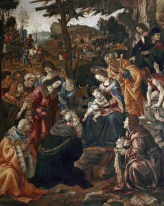 Adoración de los Magos - Retablo de San Donato de Filippino Lippi