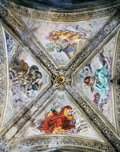 Frescos de Filippino Lippi en la cúpula, Capilla Strozzi. Iglesia de Santa Maria Novella, Florencia, Italia