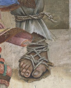San Juan Evangelista resucitando a Drusiana (detalle) de Filippino Lippi