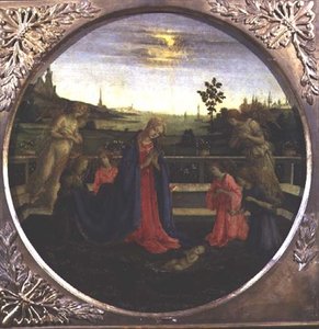 La adoración del niño Jesús de Filippino Lippi