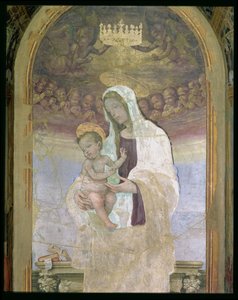 La Madonna y el Niño (detalle) de Filippino Lippi